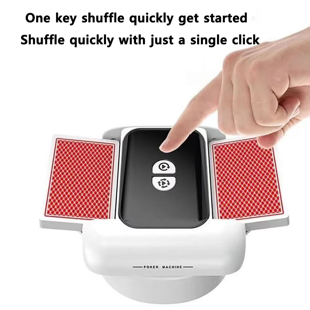 Power Tools Usa - ชาร์จอัตโนมัติเครื่องสับบัตรไฟฟ้าโป๊กเกอร์การ์ด Shuffler เครื่องมืออุปกรณ์สําหรับการ์ดเกม Home Party