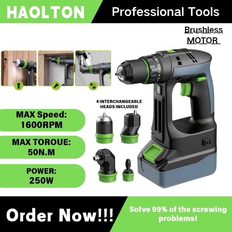 Power Tools Festool - สว่านไร้สายแบบไม่มีแปรงถ่าน ใช้ได้กับ FESTOOL CXS12, ระบบเปลี่ยนดอกสว่านแบบรวดเร็ว 4-in-1,